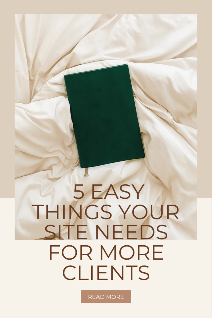 iPad on a bed with a white down comforter and what clients are looking for in your website