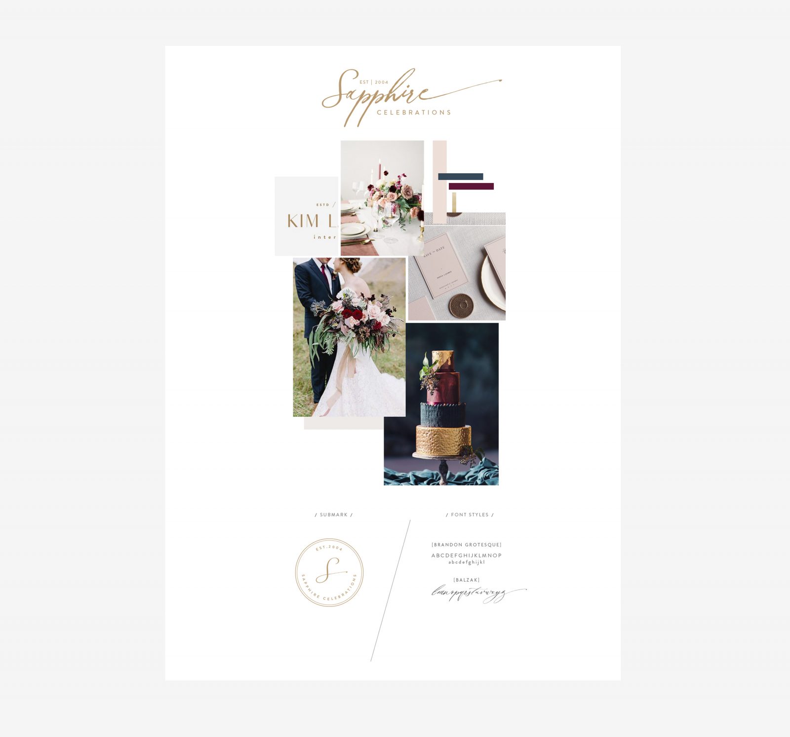 Brand Design for Colorado Wedding Planner Sapphire Celebrations
